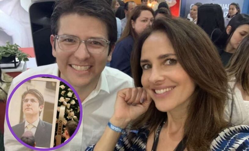 Paola Turbay le dio el último adiós a su primo Miguel Uribe tras el funeral