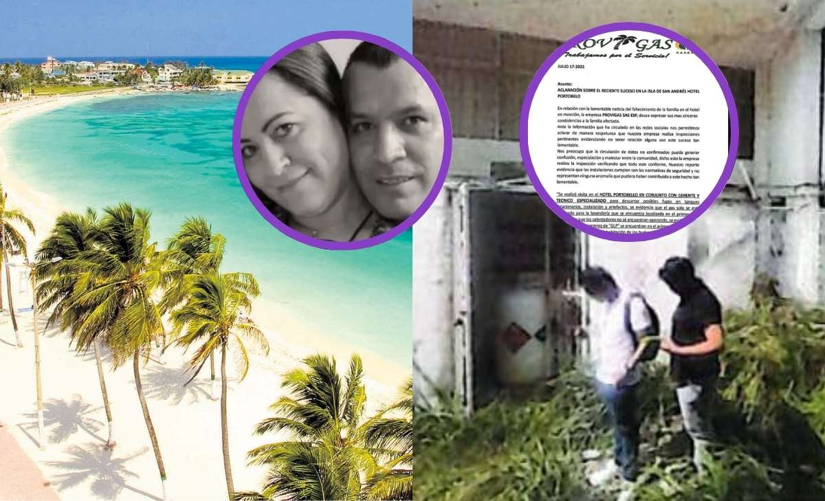 ¿Qué dice el comunicado emitido por la empresa de gas sobre la muerte de la familia en hotel de San Andrés?