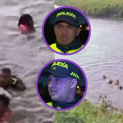 ¿Qué dijeron los policías que rescataron a la bebé que la mamá intentó ahogar en el río Bogotá?