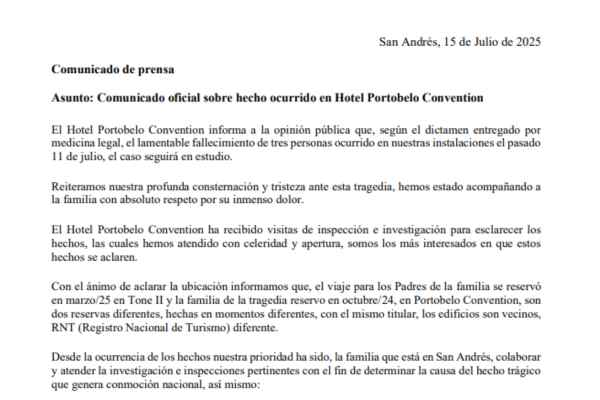 razón por la que el hotel no le cambió la habitación a la familia