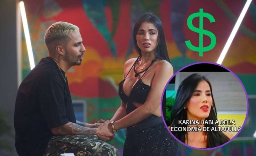Reacción de Karina García al enterarse de que Altafulla tendría familia millonaria