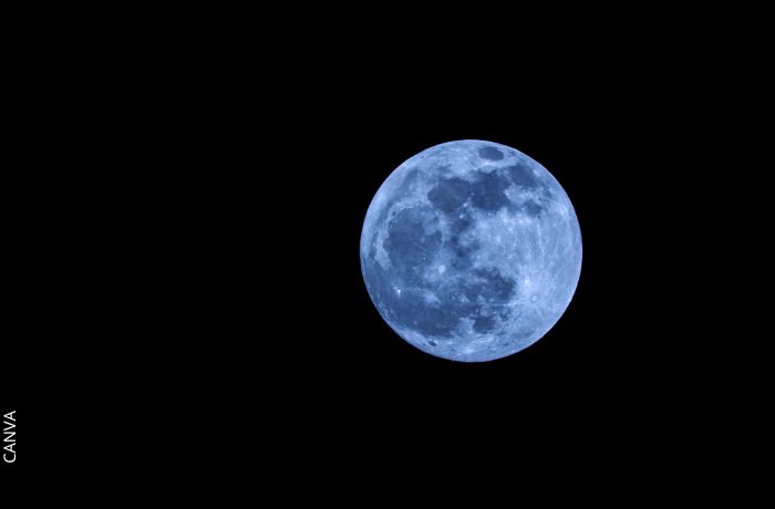 Foto de una luna azul