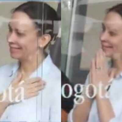 gesto esposa de Miguel Uribe
