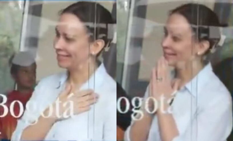 gesto esposa de Miguel Uribe