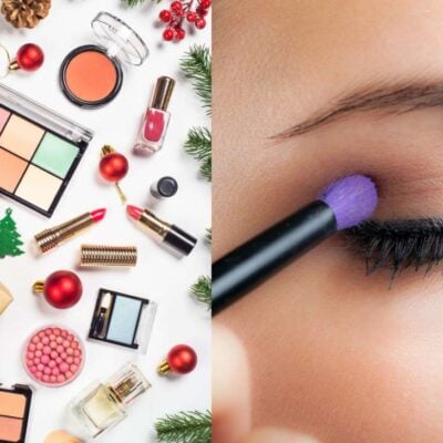 ideas de sombras de ojos para Navidad