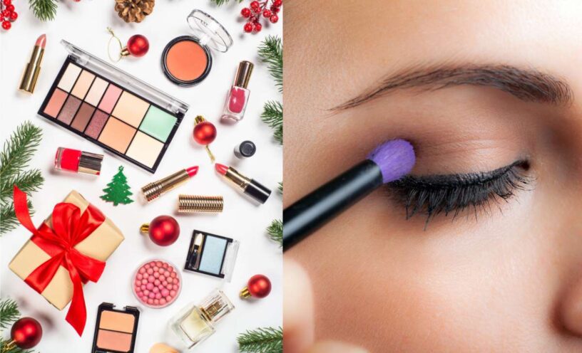 ideas de sombras de ojos para Navidad