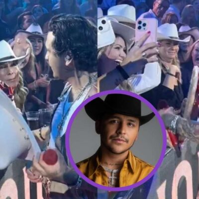 video de Christian Nodal regañando a fan que le quitó su sombrero