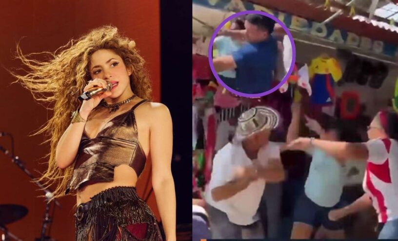 video de la pelea de vendedores a las afueras del concierto de Shakira en Barranquilla