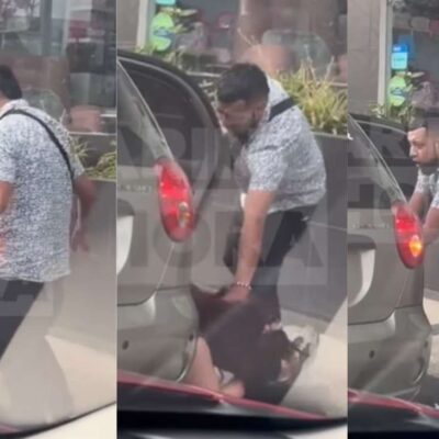 video del hombre que golpeó a su mujer en vía pública de Pasto