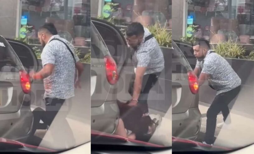 video del hombre que golpeó a su mujer en vía pública de Pasto