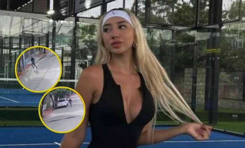 video de una cámara de seguridad captó el momento en que un sicario le dispara a quemarropa a María José Estupiñán