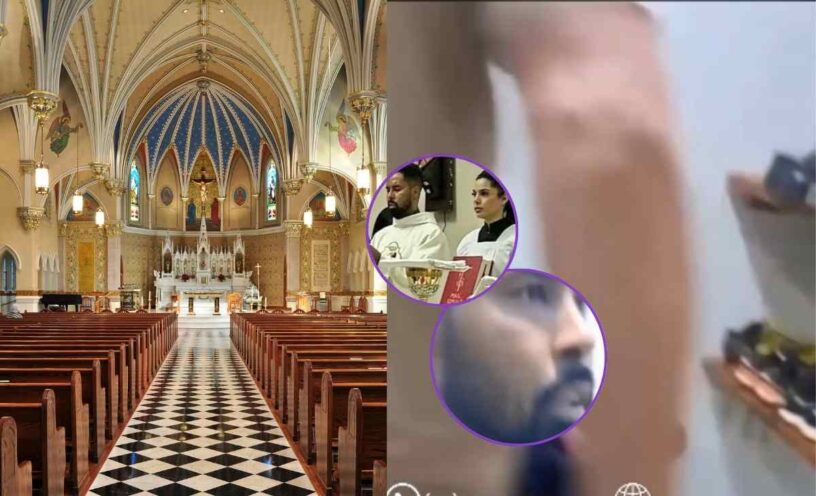 video revela a un sacerdote en una situación íntima con la prometida de uno de sus feligreses al interior de la casa parroquial,
