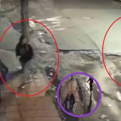 video que muestra el momento en que un hombre le quita la vida a una mujer en la esquina de su casa