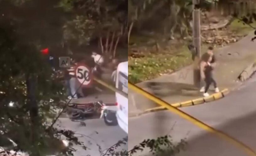 Motociclistas evitaron una agresión contra una mujer