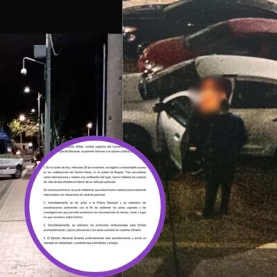 Militar habría asesinado a su novia y luego se quitó la vida en Cantón Norte