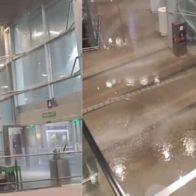 Aeropuerto El Dorado inundado por fuertes lluvias