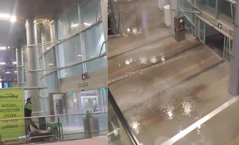Aeropuerto El Dorado inundado por fuertes lluvias