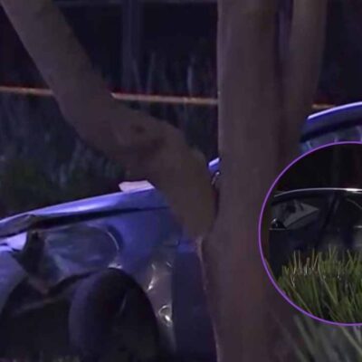 Así quedó el carro en el que murieron una madre y su bebé frente al jardín botánico