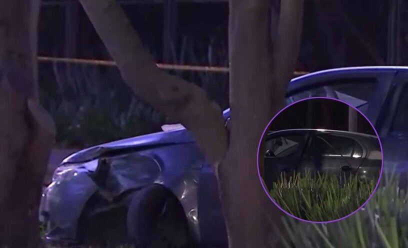 Así quedó el carro en el que murieron una madre y su bebé frente al jardín botánico