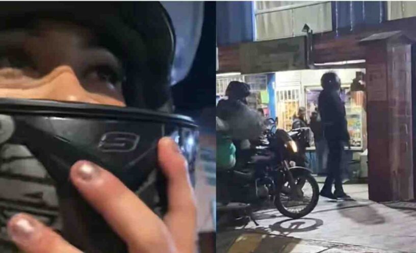 hombre descubrió a su esposa infiel mientras hacia un servicio en moto