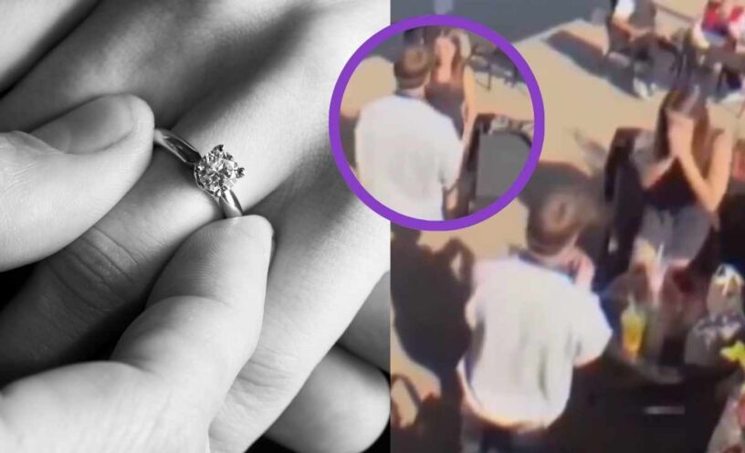 El video de la mujer que dijo que "no" a propuesta de matrimonio y su pareja la golpea