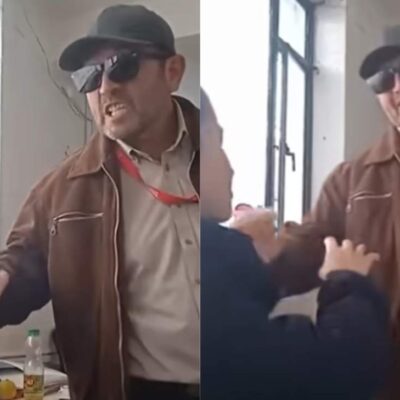 inspector de la policía acosó a una vigilante