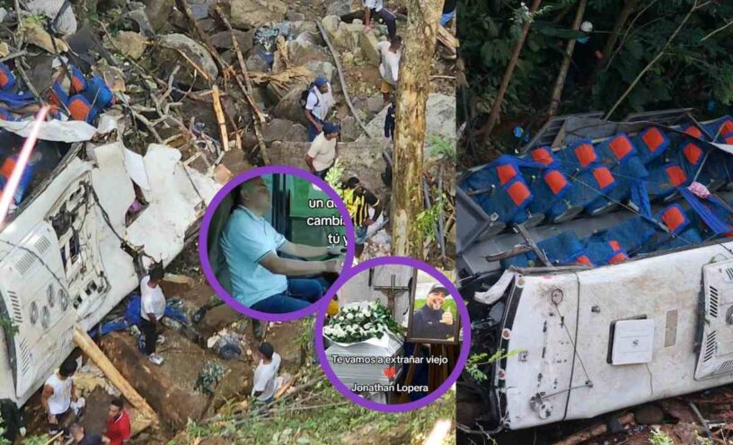 mensaje dirigido al conductor del accidente de los estudiantes en Antioquia