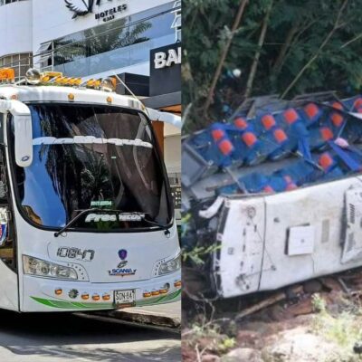 remolcaron el bus del accidente en Antioquia