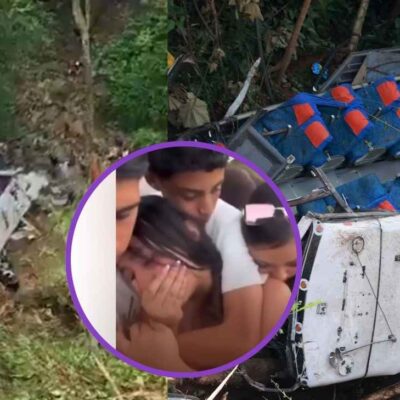El video de los sobrevivientes al accidente de bus en Antioquia cuando volvieron al lugar de la tragedia