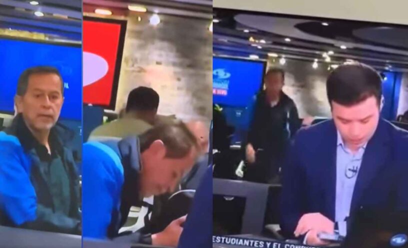 video del empleado de Noticias Caracol que fue captado en presunta infidelidad en pleno noticiero en vivo