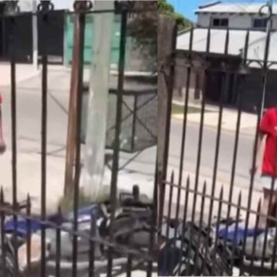 El video de la mujer que descubrió a su novio siendo infiel y le dañó la moto