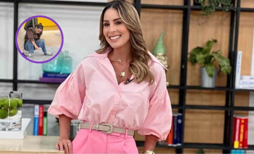 Carolina Soto se cayó en vivo