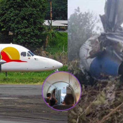 video que muestra el interior del avión de Satena minutos antes del accidente