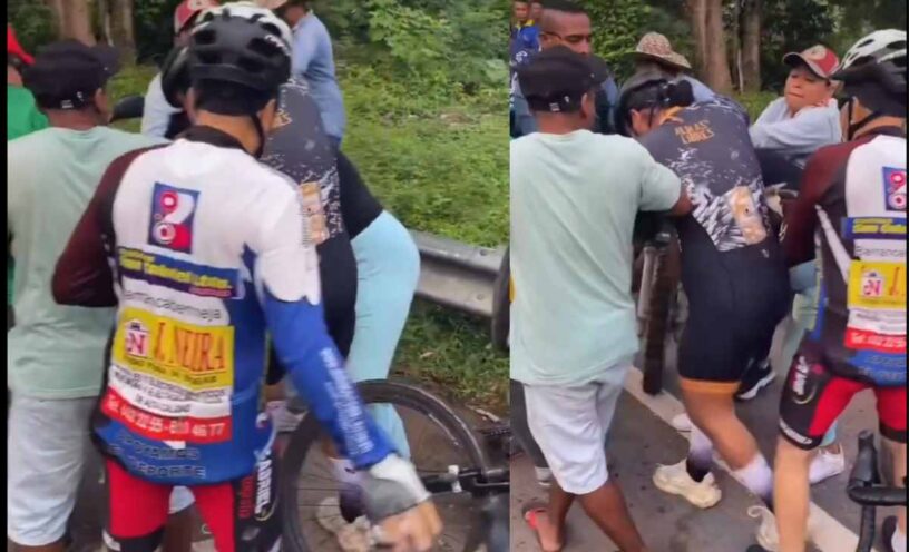 El video de la mujer que descubrió a su esposo con la amante montando bicicleta