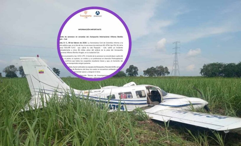 ¿Qué dijo la Aeronaútica Civil sobre el accidente de la avioneta en Cali?