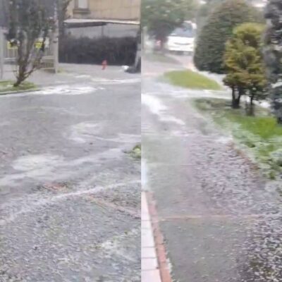 granizada en Bogotá