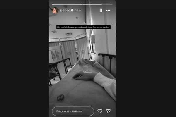 publicación de Taliana Vargas desde un hospital
