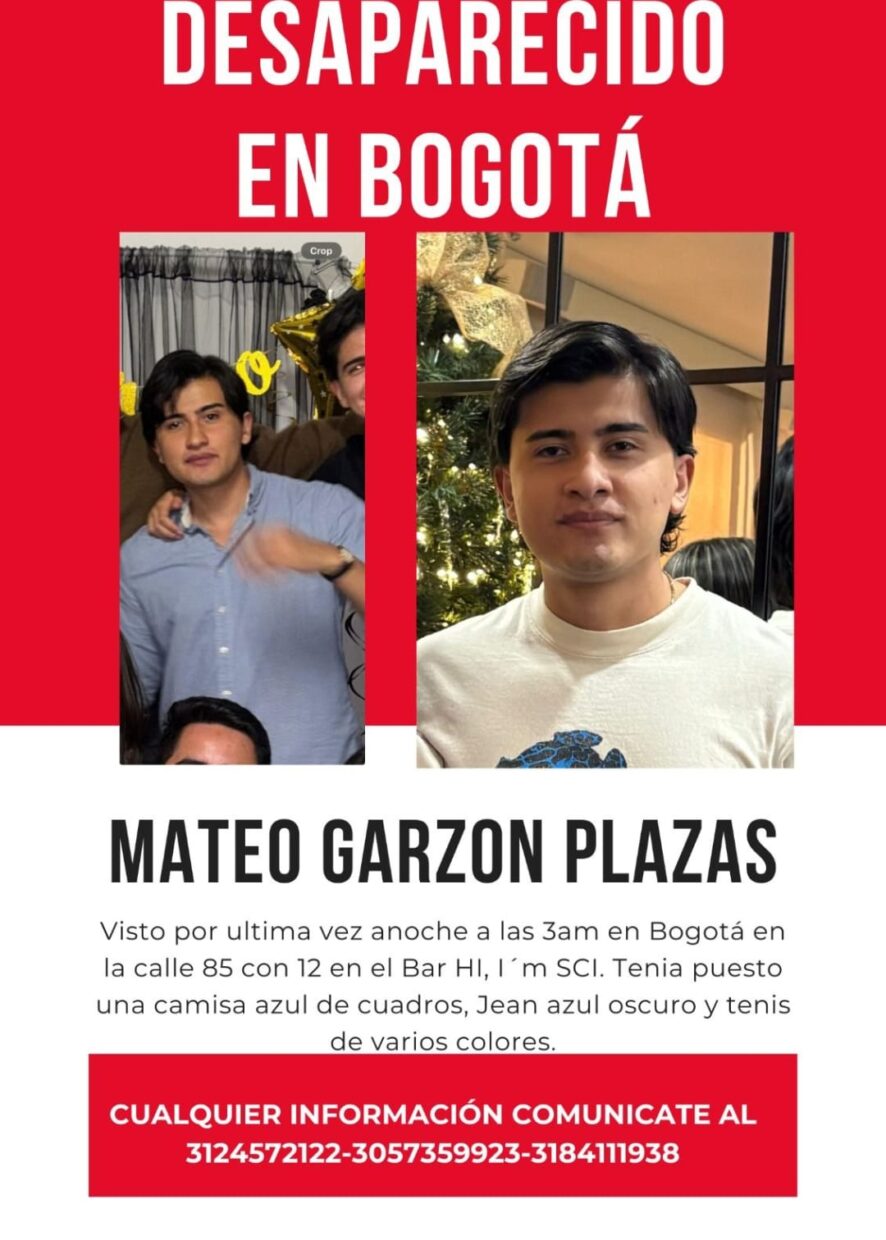 Mateo Garzón Plazas desaparecido