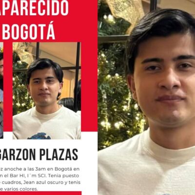 joven desaparecido en Bogotá