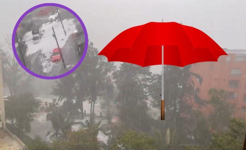 Las imágenes de la fuerte granizada en Bogotá este 9 de marzo de 2025