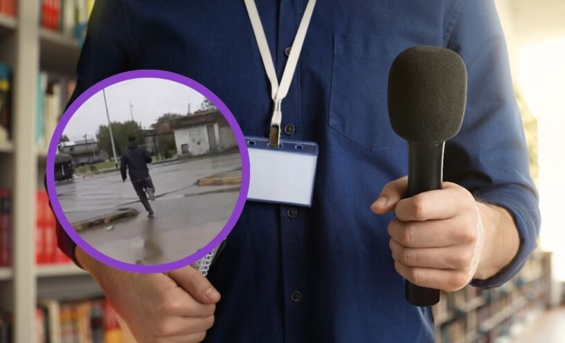 El video del periodista que robaron en plena transmisión en vivo