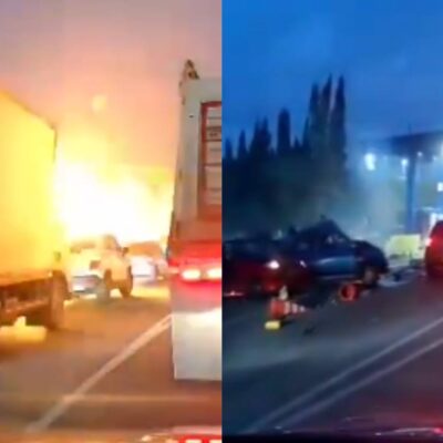 video accidente vía Bogotá - Zipaquirá