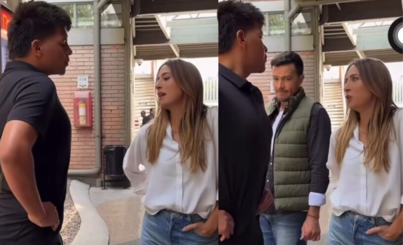 El video del enfrentamiento entre Emiro Navarro y Verónica Orozco