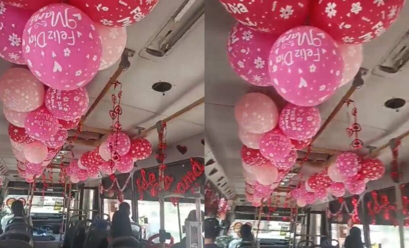 conductor de bus decoró día de las madres