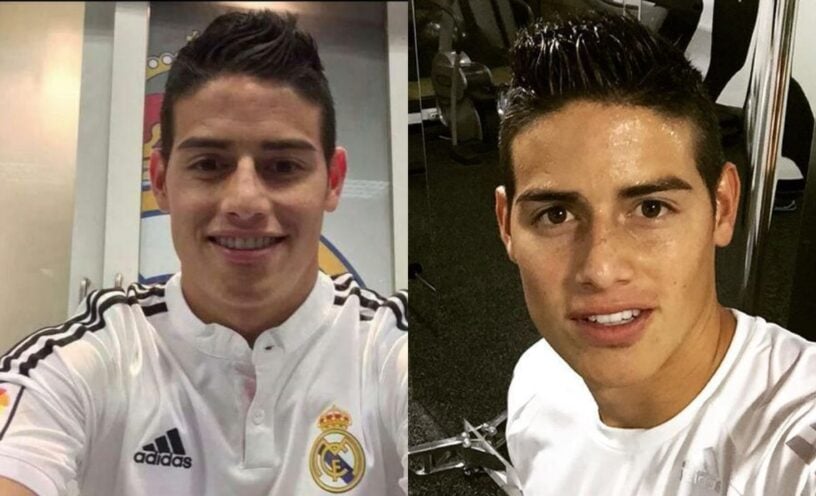 Emotivo reencuentro entre James Rodríguez y José Pékerman