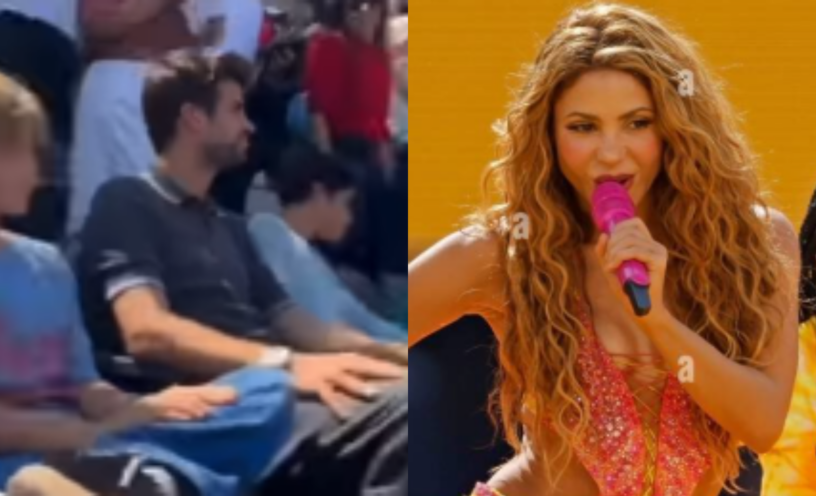 La reacción de Piqué al ver a Shakira en el show de medio tiempo