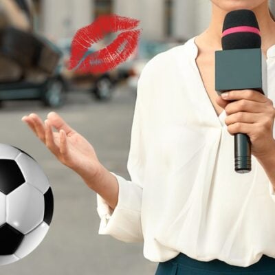 El video de la periodista colombiana que vivió incómodo momento en el Mundial cuando un hincha intentó besarla