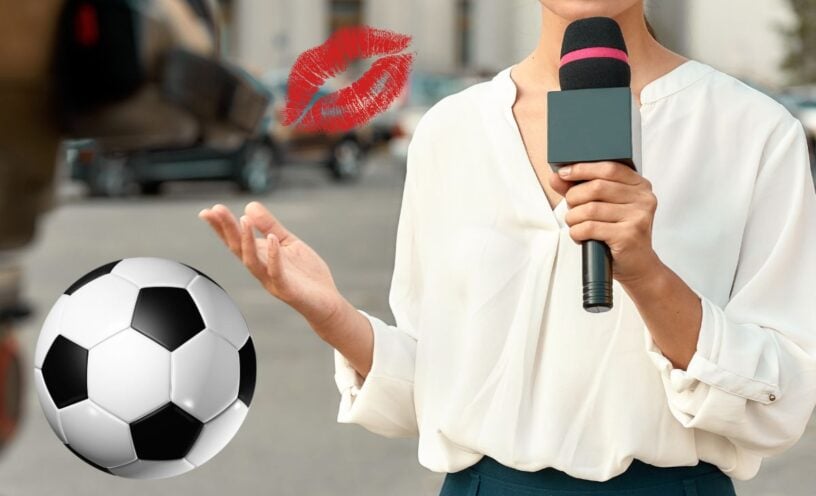 El video de la periodista colombiana que vivió incómodo momento en el Mundial cuando un hincha intentó besarla