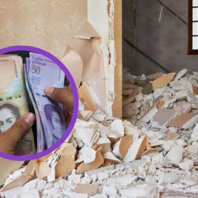 Presuntos funcionarios del CICPC sacan dólares de entre los escombros