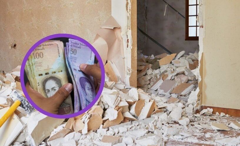 Presuntos funcionarios del CICPC sacan dólares de entre los escombros
